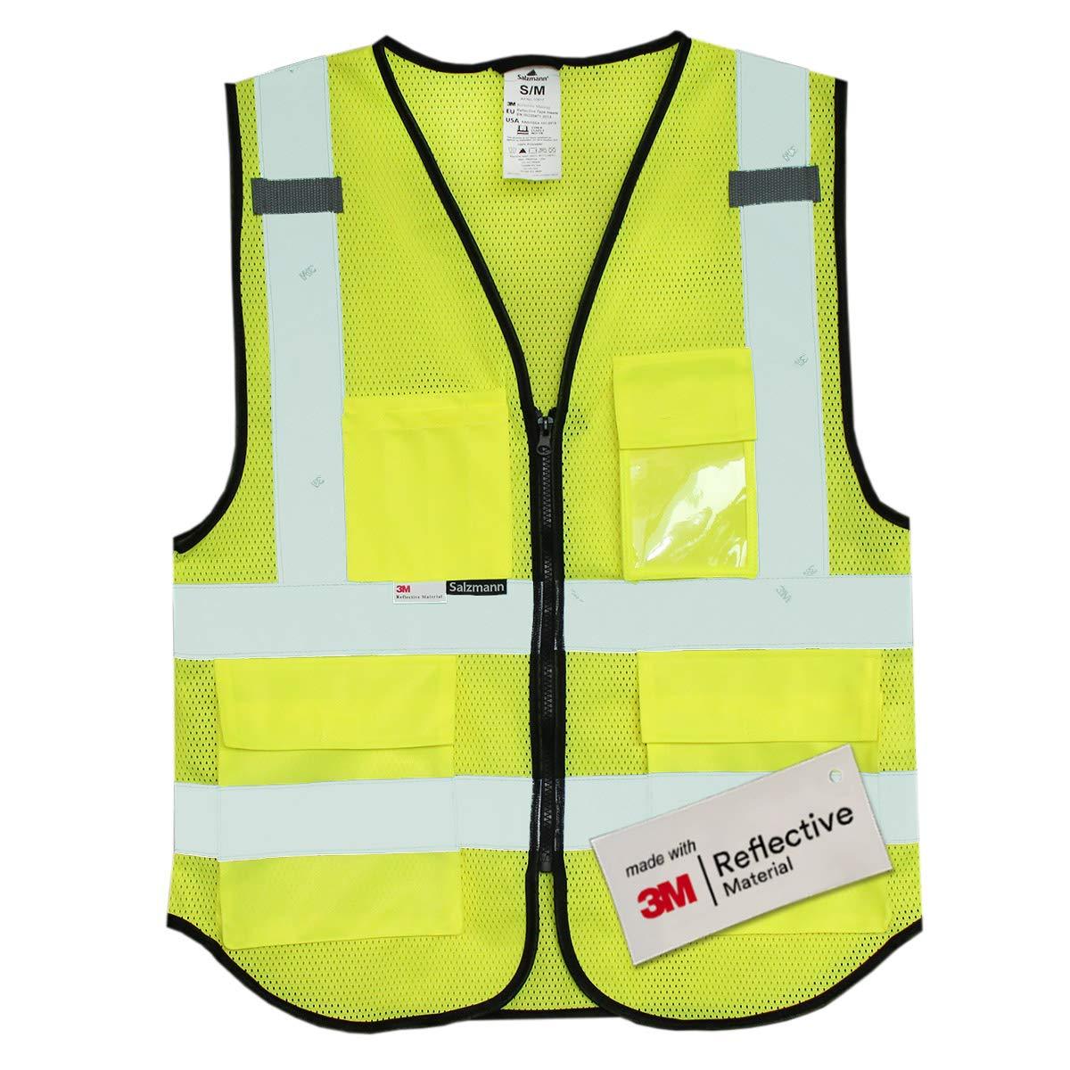 Warnweste mit Logoaufdruck (bedruckt / unbedruckt wählbar) - gelb (Mesh-Gewebe)