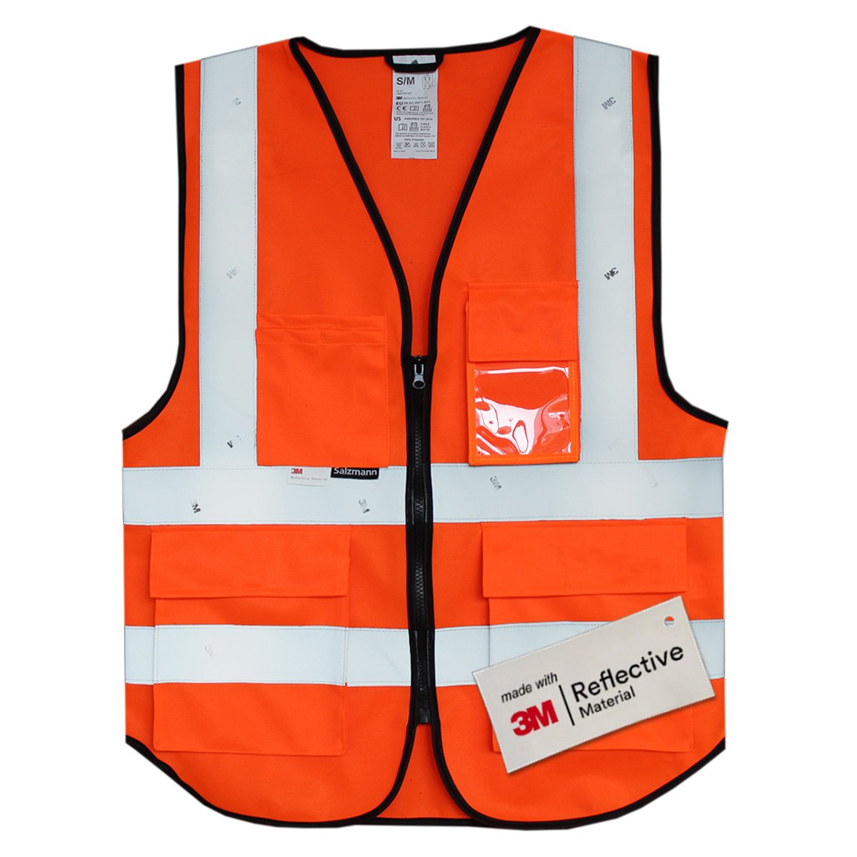 Warnweste mit Logoaufdruck (bedruckt / unbedruckt wählbar) - orange