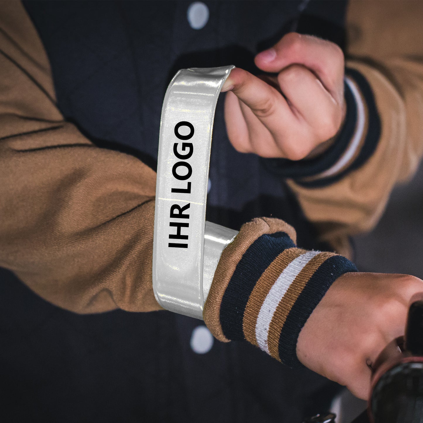 Schnappband Promotion - EN71, silbern (MOQ: 250)