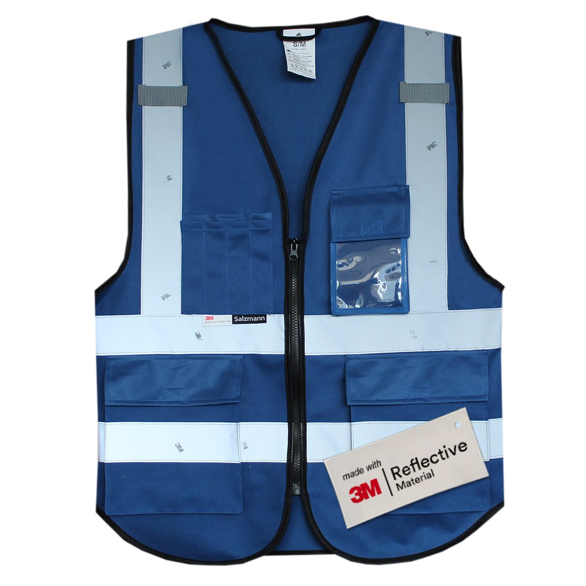 Warnweste mit Logoaufdruck (bedruckt / unbedruckt wählbar) - blau