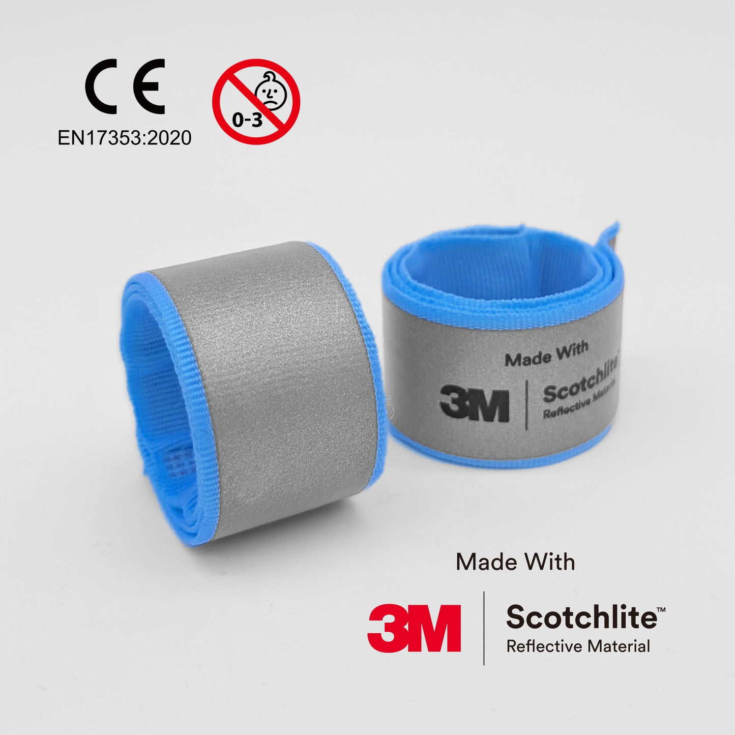 Schnappband Quality – 3M Scotchlite - EN 17353, blau (MOQ: 250)